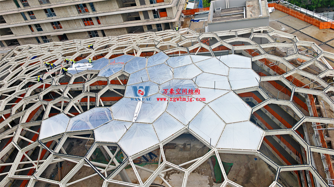 浙江萬豪空間結(jié)構(gòu)集團(tuán)有限公司安吉云安里項目膜結(jié)構(gòu)工程進(jìn)展報告