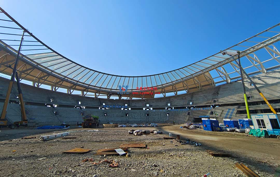 太湖之畔，華燈初上|無錫奧體中心施工加速