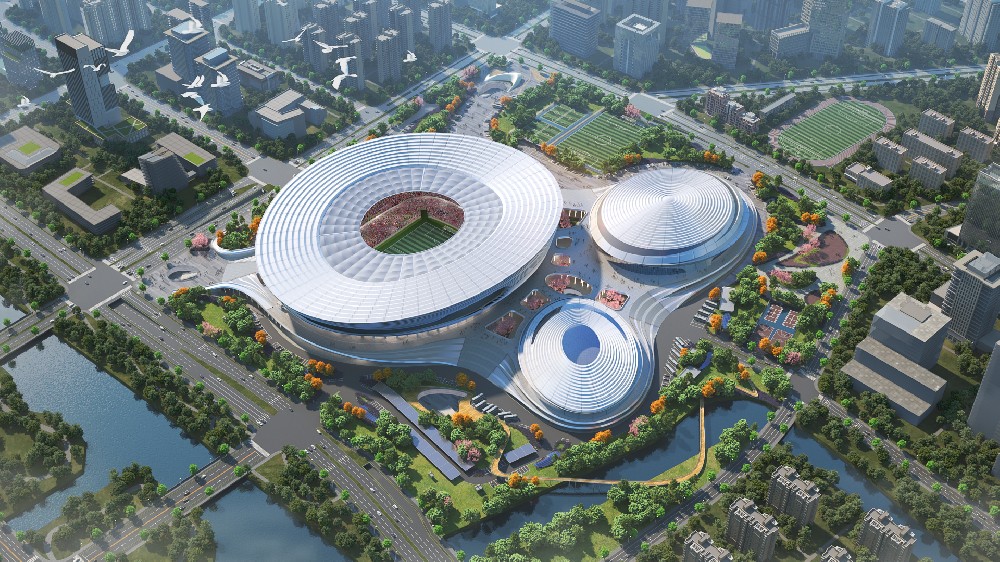 杭州余杭國際體育中心PTFE膜結構項目