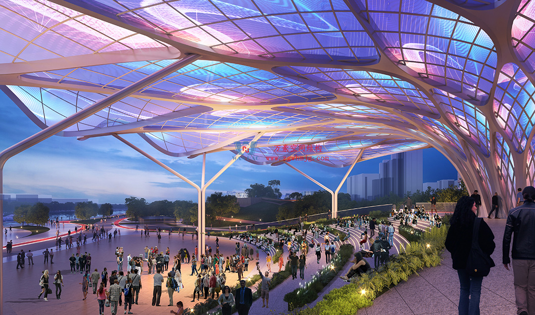 喜報｜浙江萬豪集團成功中標石家莊太平河片區合生匯大型ETFE商業天幕！