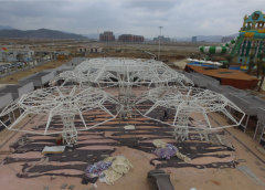 大目灣膜結(jié)構(gòu)項目近尾聲，海闊天涳水世界來襲